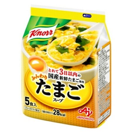 味の素　「クノール　ふんわりたまごスープ」５食入袋　34g×40袋