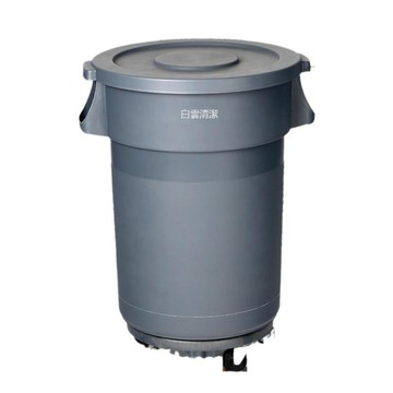 白云清潔垃圾桶商用泔水桶大號帶輪戶外大容量圓形餐飲環衛垃圾桶[DD080109]