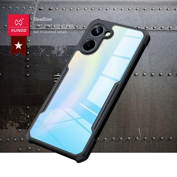 xundd 訊迪軍事防摔 realme 10 pro 鏡頭全包覆 清透保護殼 手機殼(夜幕黑)