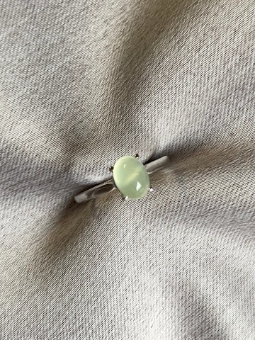 天然 葡萄石 戒指 國際戒圍#13.5 印度製 925純銀