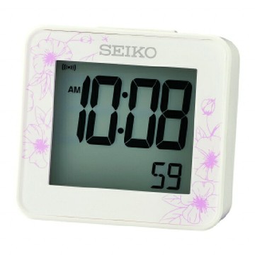 seiko SK037 精工鐘 (QHL097W) 嗶嗶鬧鈴計時貪睡鬧鐘 白 5 x 6 x 4 cm｜樂天領券現折★全館特惠中★指定刷卡回饋10%
