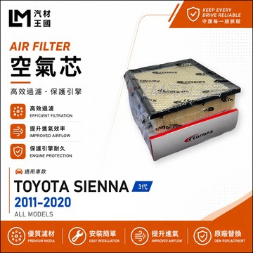 【LM汽材王國】空氣芯 SIENNA 2011-2020年 3代 2.7 3.5L 引擎濾網 空濾 TOYOTA 豐田