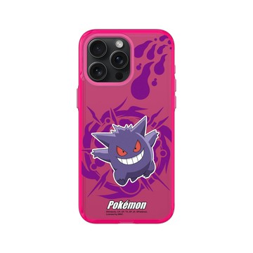 iPhone 15 Pro Max Clear 粉漾桃 - 寶可夢 Pokemon - 戰鬥系列-耿鬼