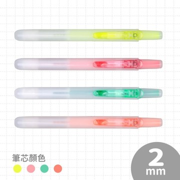 【阿翔小舖】『SKB』文明 IK-2502 按動螢光筆  斜頭2mm 黃 粉 橘 綠 單支