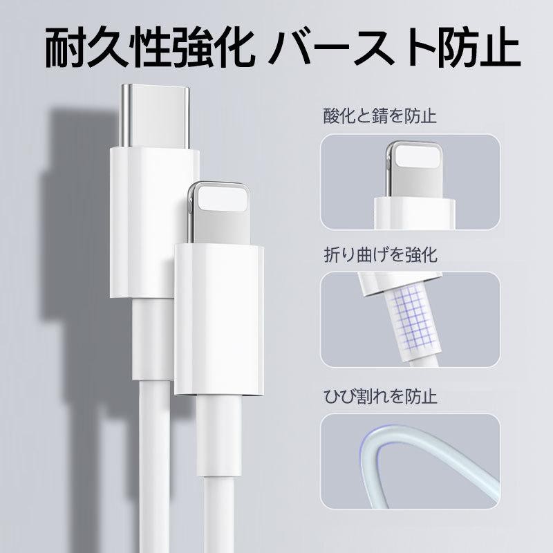 iPhone iPad 充電 ケーブル PD Type-C to iphone 14 13 12 SE