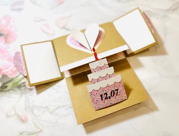 【 DIY 手作】回憶生日卡片 可貼照片/DIY材料包附教學