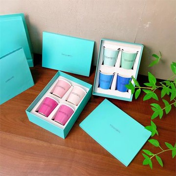 T家經典藍骨瓷杯陶瓷杯水杯手握對杯馬克杯喝水杯子口杯禮盒套裝