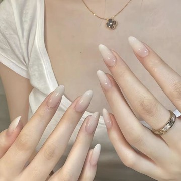 💗Yuki Nail💗溫柔韓系裸白漸變芊芊玉手超嫩氛圍感氣質顯白可拆卸美甲穿戴甲