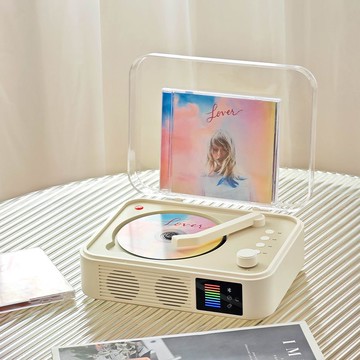 音蔚CD機kpop專輯播放器復古藍牙音箱光碟hifi音質便攜充電一體機【宜家良品百貨】
