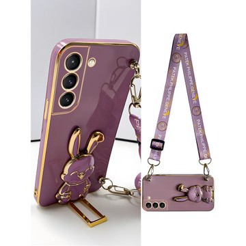 小兔子適用三星Galaxy手機殼新款支架S23/s22ultra/S21/S20/S10/s25/M53/M51/M40S/note20/s24帶掛繩斜挎可背