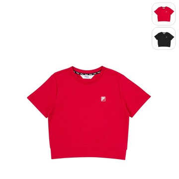 【FILA】KIDS 女童款 短袖圓領T恤-紅色 5TEZ-4404-RD