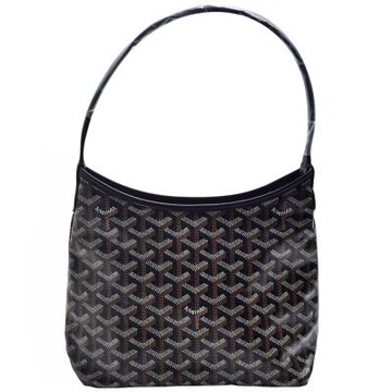 GOYARD 經典 HOBO MINI BAG系列印花防水帆布單肩購物包(迷你-黑色)