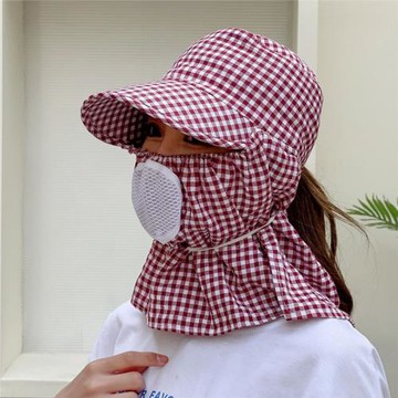 騎車不翻三合一戶外遮陽帽2025夏季防曬防塵防風護脖可折疊工作帽