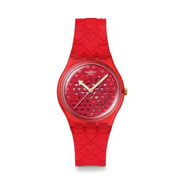 Swatch LOVE IN SCARLET 情人節特別款/瑞士製造 SO28Z122 (34mm)【官方旗艦店】