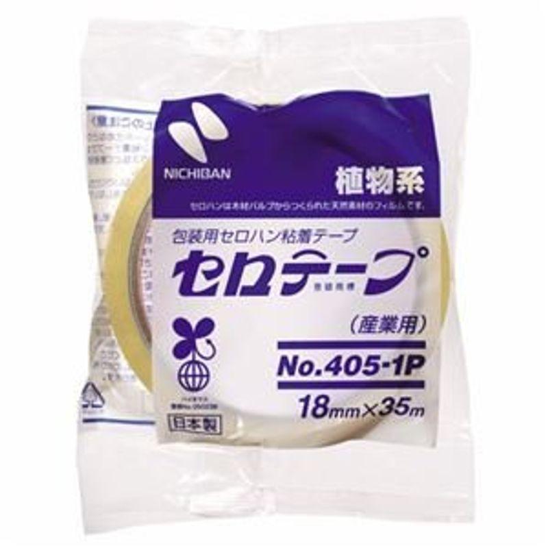 （まとめ） ニチバン 産業用セロテープ 大巻 18mm×35m 4051P-18 1巻 ×60セット