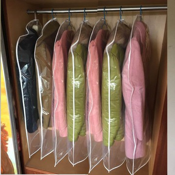 🎀免運臺灣有貨🎀家庭防塵用品衣服防塵罩西裝套加厚大衣防塵袋衣罩塑料袋衣物掛式