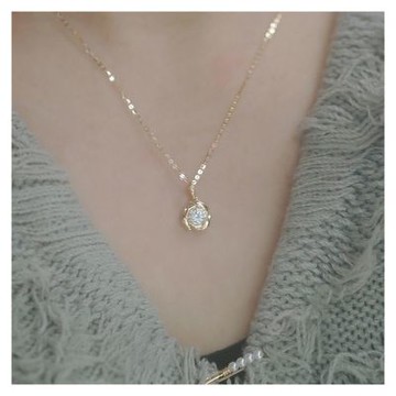 【Hera 赫拉】巴洛克華麗玫瑰鑲鑽氣質鎖骨鍊 ANA6