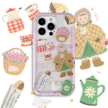 IMD二合一適用蘋果16/15/14手機殼iPhone17Promax保護套13磨砂透明粉色巨防摔！卡通可愛清新ins風學生少女