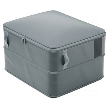JOSIC 升級可視窗 拉鍊衣物棉被壓縮袋 70L 灰色  1個  53 x 43 x 30cm  1個裝