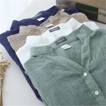 亞麻防曬衣女2025夏季薄款透氣文藝七分袖棉麻襯衫外穿大碼外套潮