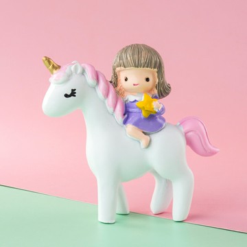 夢幻獨角獸擺件 創意可愛室內桌面輕奢裝飾品 生日禮物禮品