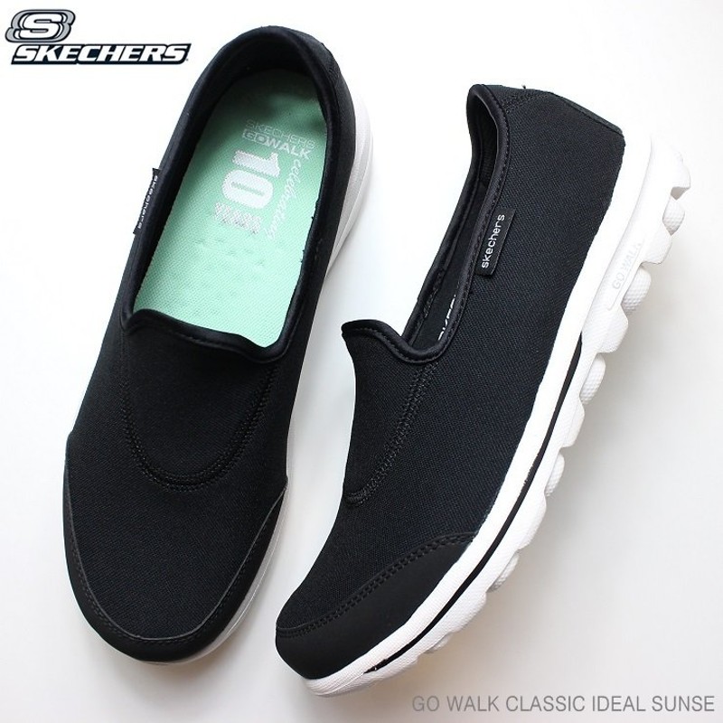 スケッチャーズ レディース ゴーウォーク スリッポン SKECHERS GO WALK CLASSIC IDEAL SUNSE 124464 BKW  ゴーウォーク スマート 通販 LINEポイント最大0.5%GET | LINEショッピング