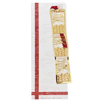 TOYO 精雕書籤 海上富士山 24K鍍金 日本製造  1個