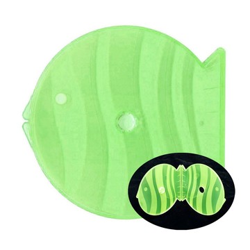 其他事務用品 【臺灣製造】單片裝5mm摔不破霧透綠PP魚型CD盒