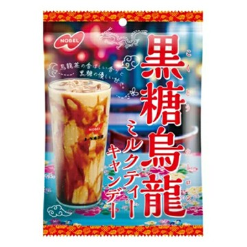 【江戶物語】NOBEL 諾貝爾 黑糖烏龍奶茶風味糖 67.2g 烏龍茶 黑糖 奶茶 紅茶 硬糖 日本原裝 日本進口