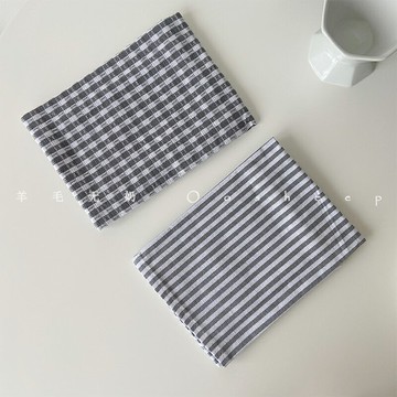 ins復古餐墊布藝杯墊折疊隔熱墊家用裝飾墊擺拍道具