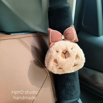 藝品上新👒汽車安全護肩套內飾可愛女生柔軟保護套防勒脖車內裝飾品 汽車裝飾品 3L4o
