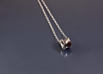 質感系列-不規則輪子925銀項鍊