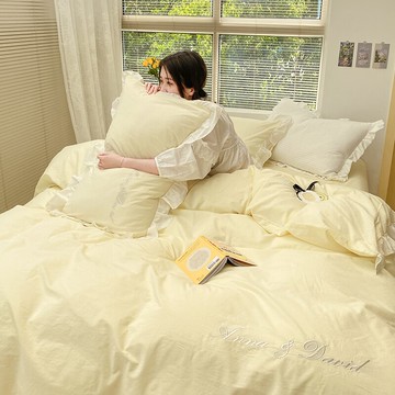 ins全棉四件套100純棉清新被套水洗棉女生床品公主宿舍床單三件套