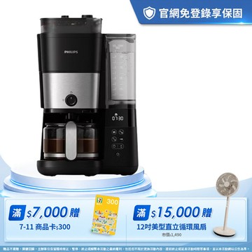 ★限時送2包湛盧咖啡豆★飛利浦1+1雙研磨美式咖啡機(HD7900/50)