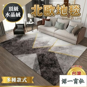 【源一商社】地毯 地墊 客廳地毯 北歐地毯 短毛地毯 水晶絨地毯 幾何地毯 北歐地墊 毛地毯 家用地墊 親膚不掉毛