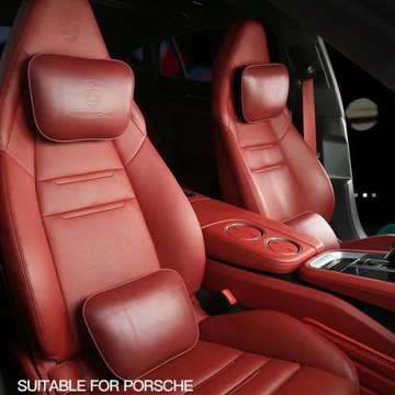 帕拉梅拉座椅專用頭枕911保時捷718卡宴MACAN改裝腰靠墊舒適護頸