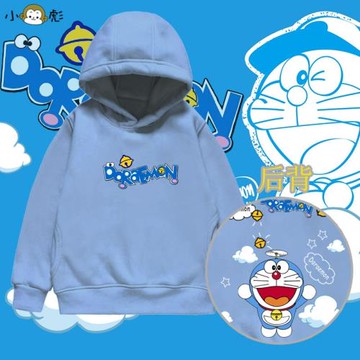 哆啦A夢藍胖子機器貓叮當貓連帽衛衣男女兒童裝學生外套帽衫衣服