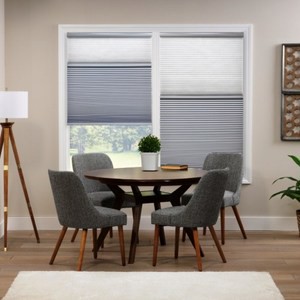 無拉繩日夜型蜂巢簾150X185淺灰