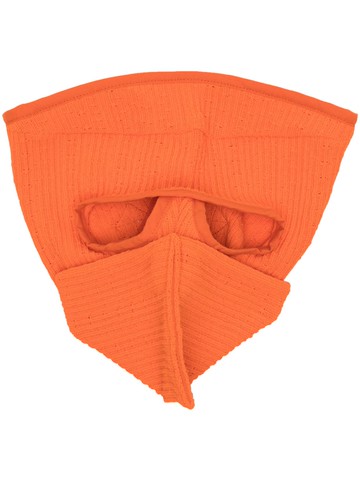 Walter Van Beirendonck - ribbed-knit balaclava - unisex - Viscose - One Size - Orange