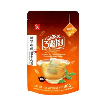 【3點1刻】鮮萃冷韻蜜香烏龍 3g x 10入/袋_點數兌換
