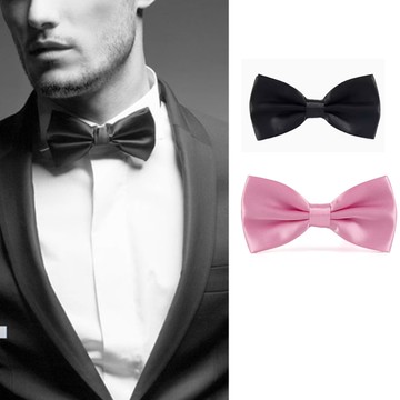 【拉福】亮面領結新郎結婚領結糾糾 (多色)