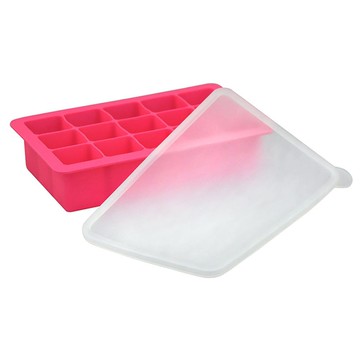 美國 green sprouts 小綠芽 - 寶寶副食品15格冷凍盒/製冰盒-桃紅色