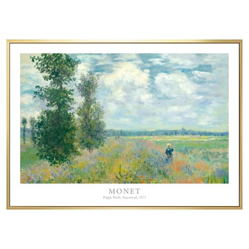 菠蘿選畫所 莫內 阿讓特伊 罌粟花田 掛畫 AVAR3425G  40 x 30cm  金色