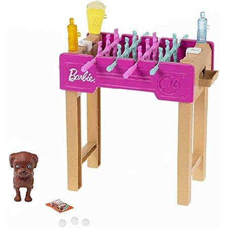 Barbie Mini Playset with Pet, Accessories and Working Foosball