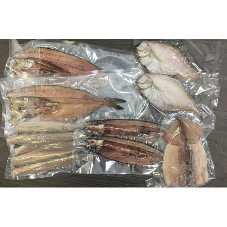 北海道 一夜干し詰合せ Bセット (ほっけ 2枚 姫鱈 5本 宗八かれい 2枚 秋刀魚 2枚 真いか 1枚) ※離島は配送不可