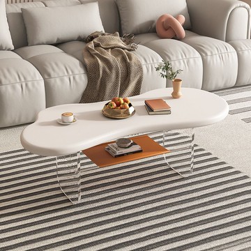 【台灣公司 可打統編】北歐云朵茶幾亞克力簡約現代小戶型家用客廳異形桌奶油侘寂風網紅 可開發票 全館六折 工廠現貨直銷 新品特價 c9112