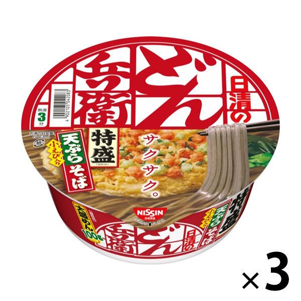 日清食品日清食品 日清のどん兵衛 特盛天ぷらそば（西日本版）　 3個