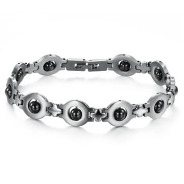 米蘭精品鈦鋼手鍊-經典流行簡約磁石男配件73cp138