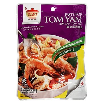 TEAN'S GOURMET 田師傅 冬蔭泰式酸辣湯即煮醬料 200g 馬來西亞傳統風味  1包