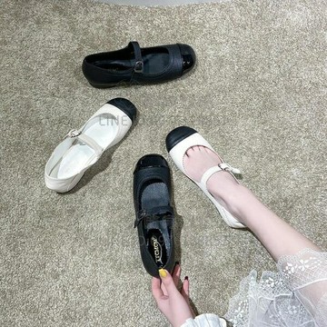 瑪麗珍單鞋女鞋子小香風平底鞋春季百搭休閒豆豆鞋瓢鞋【倪醬小鋪】